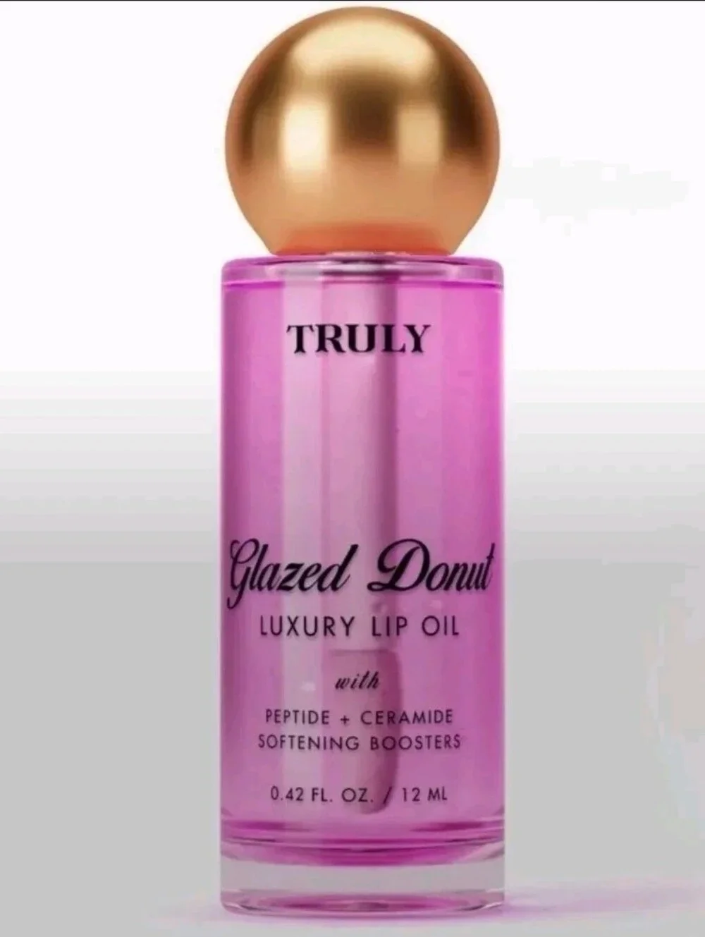 4 x Truly Luxury Lip Oils Soft Serve, Cherry Baby, Glazed Donut x 2 Sealed!
